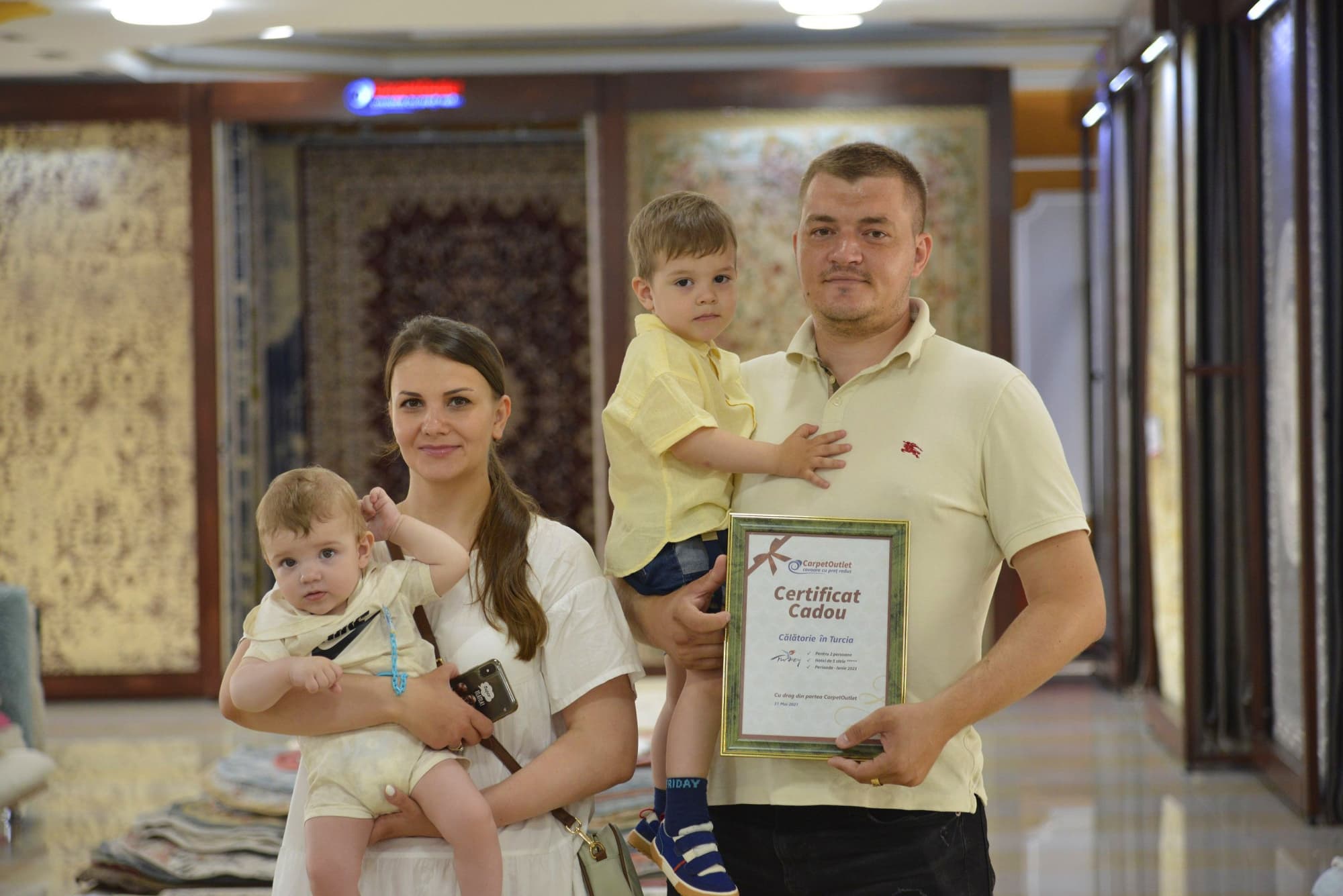 Câștigătoarea vacanței în Turcia, din cadrul primei Tombole din cele trei organizate de Carpet Outlet Moldova, care vor culmina cu extragerea Mega Premiului, un Apartament în orașul Chișinău!