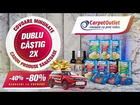 Dublu câștig la Carpet Outlet: Covoare minunate pentru casă și produse sanatoase pentru masă